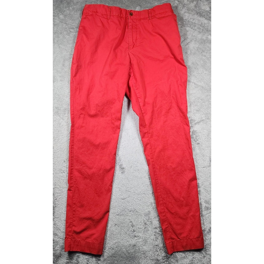 Polo Ralph‎ Lauren Pants Mens 30x30 Red Andrew Classic Fit Chino Twill Tag 34x32